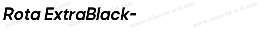 Rota ExtraBlack字体转换
